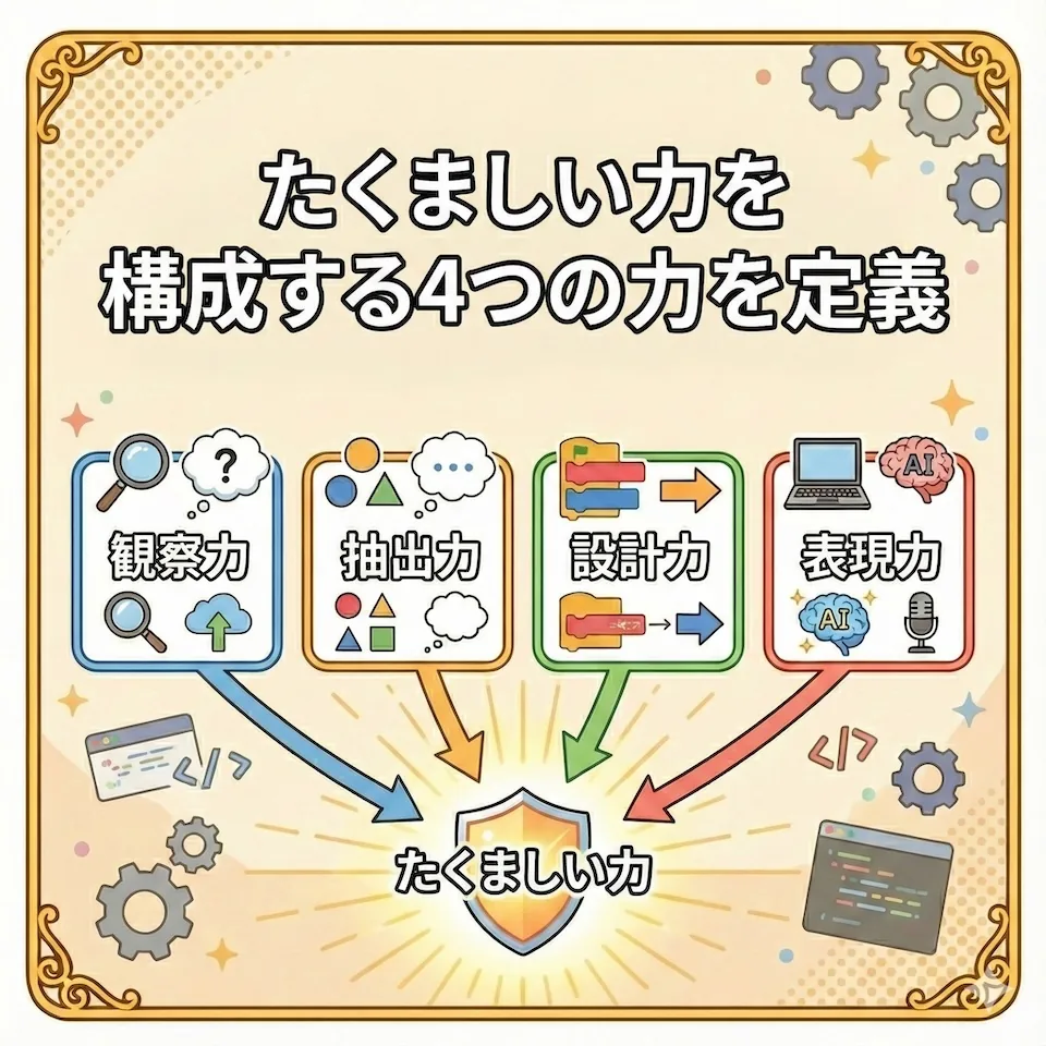 観察力・抽出力・管理力・表現力